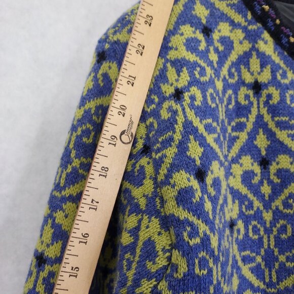 Icelandic Design Edelweiss Cardigan Wool floral Lined Jacket Metal Clasp VTG - Picture 10 of 13